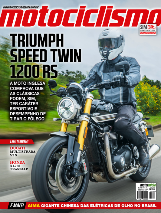 Capa da Revista MOTOCICLISMO com Triumph Speed Twin 1200 RS