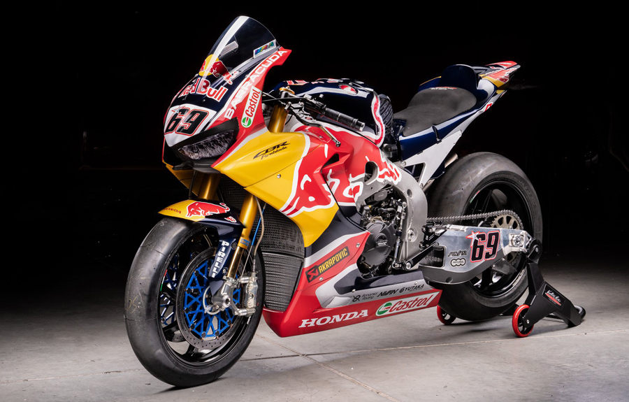 A Honda CBR 1000RR usada por Nicky Hayden no Mundial de Superbike