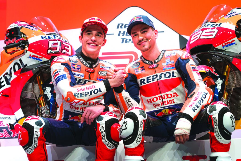 Marc Márquez e Jorge Lorenzo formam o super time da Honda na MotoGP. Quem terminará a temporada na frente?