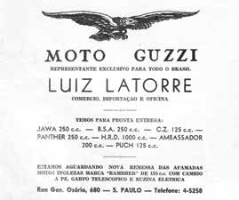 Anúncio antigo Moto Guzzi