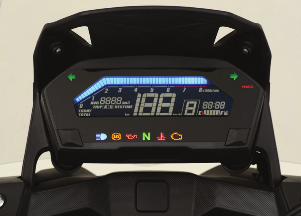 Painel digital da Honda NC 750X