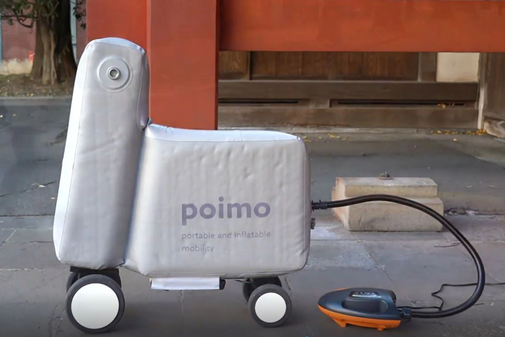 Conheça o Poimo, um scooter elétrico compacto e inflável