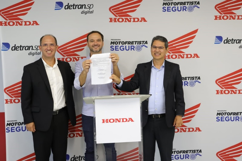Honda e Detran-SP iniciam treinamento para motofretistas