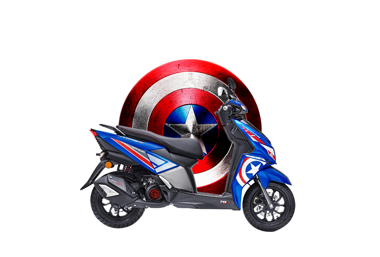 Não é só a Yamaha: TVS também tem scooters de heróis Marvel