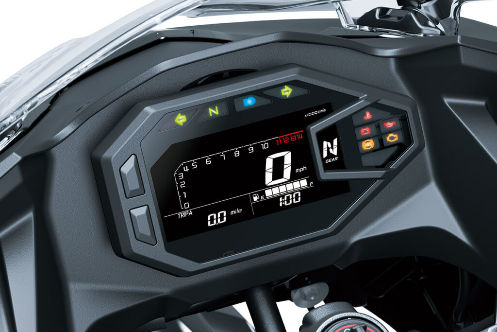 Kawasaki Ninja 500 SE imagem do painel TFT