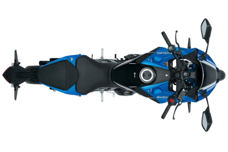 imagem vista de cima Suzuki GSX-8R 2025 blue