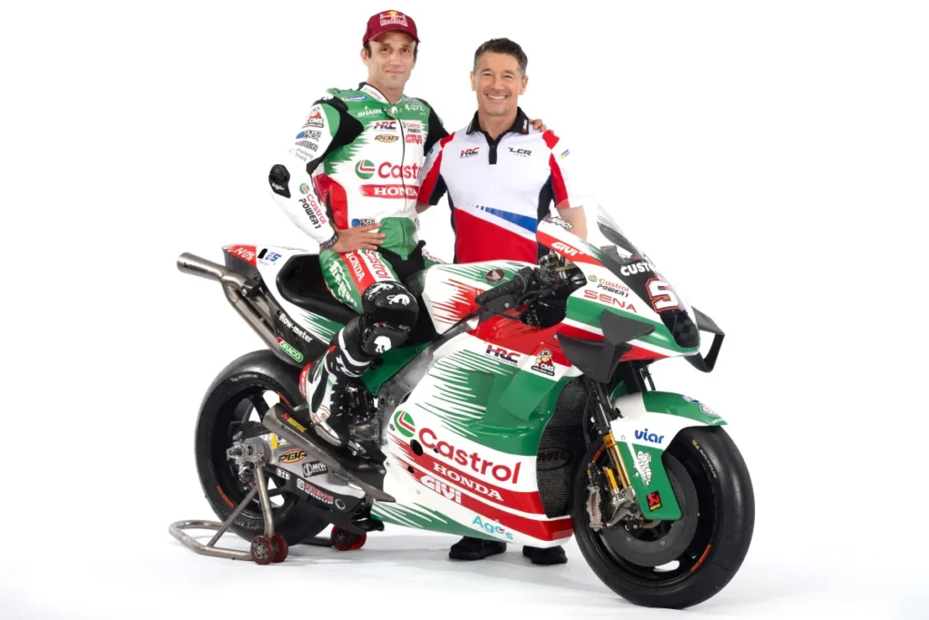 imagem estática frontal lateral Honda MotoGP LCR Castrol Johan Zarco