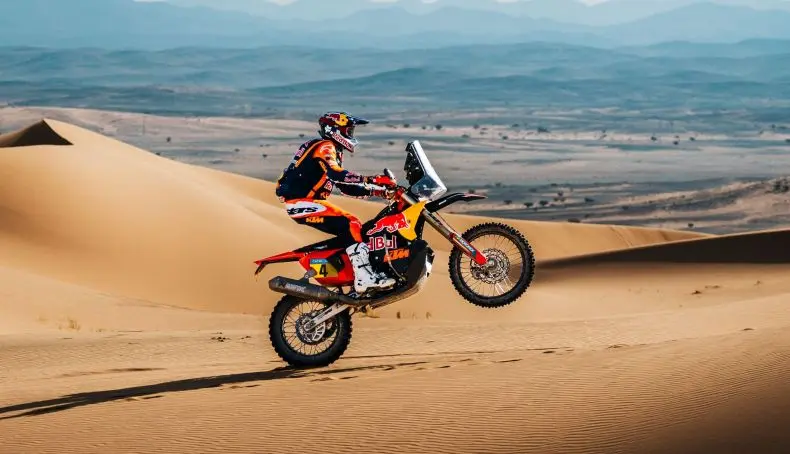 imagem Daniel Sanders em ação no Dakar 2025