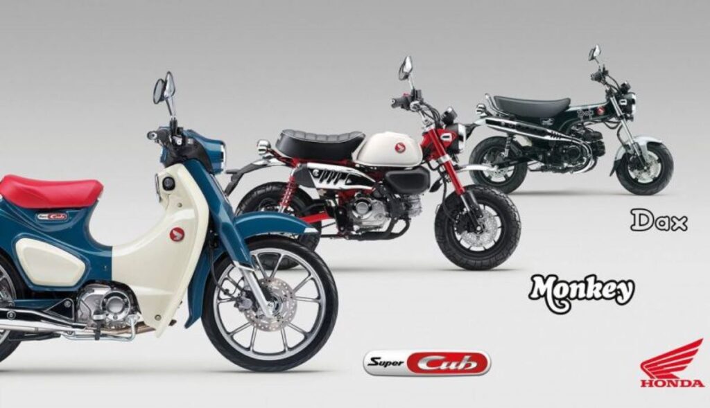 imagem Honda Dax, a Monkey e a Super Cub