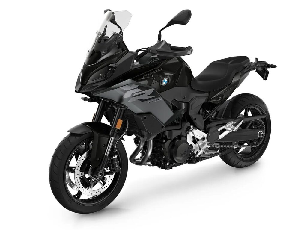 imagem lateral da nova BMW F 900 XR 2025 preta