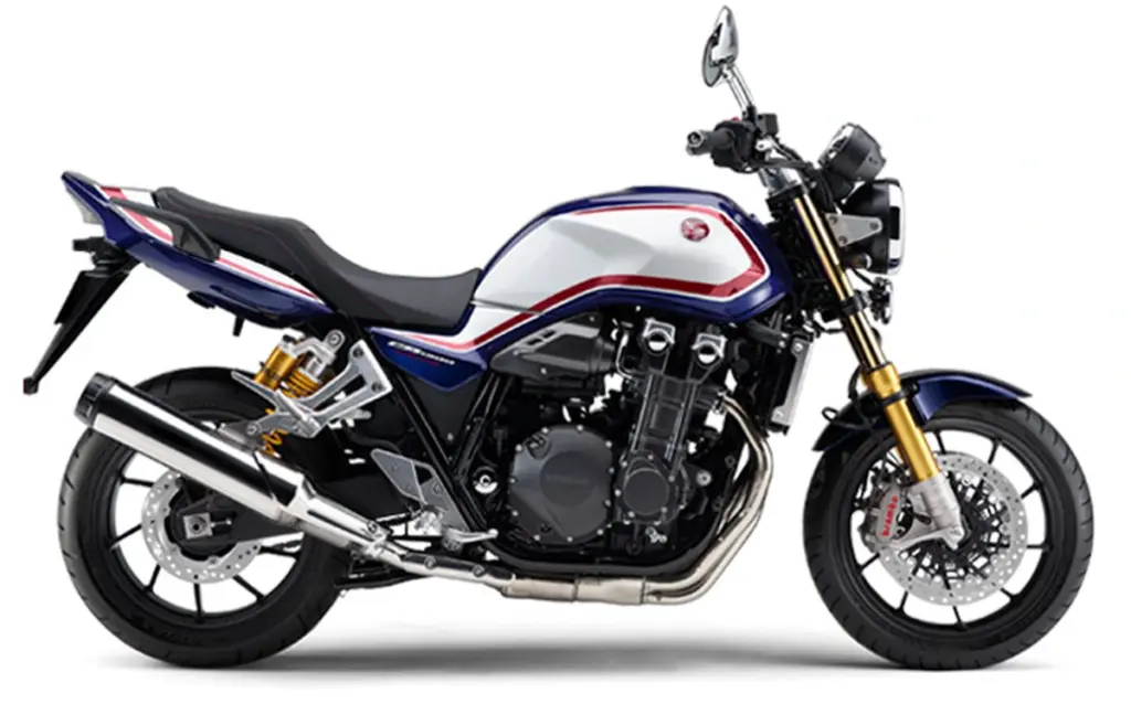 imagem lateral da Honda CB 1300 2024 azul