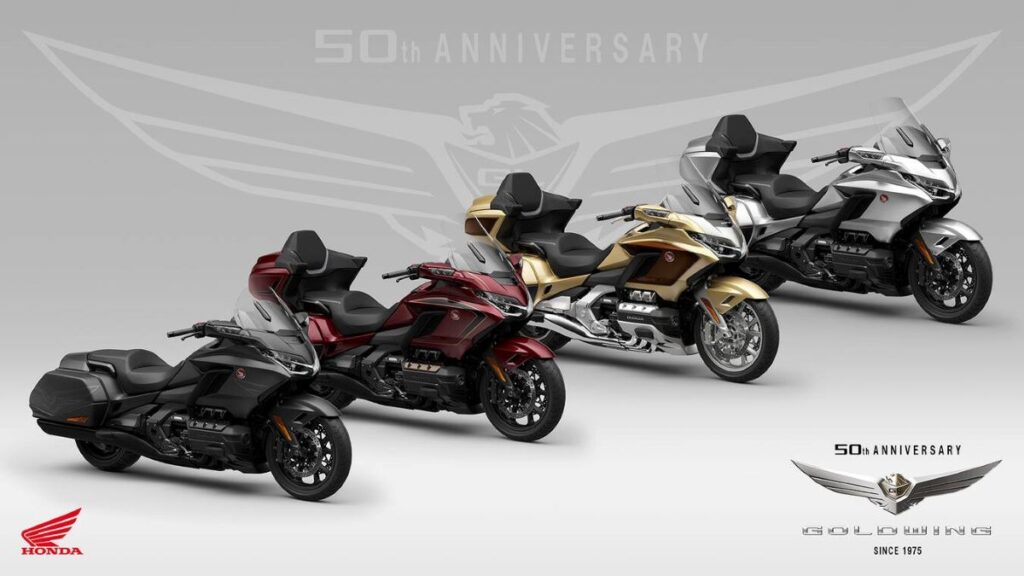 imagem de todas as cores da nova Honda GL1800 Gold Wing Tour 50th Anniversary