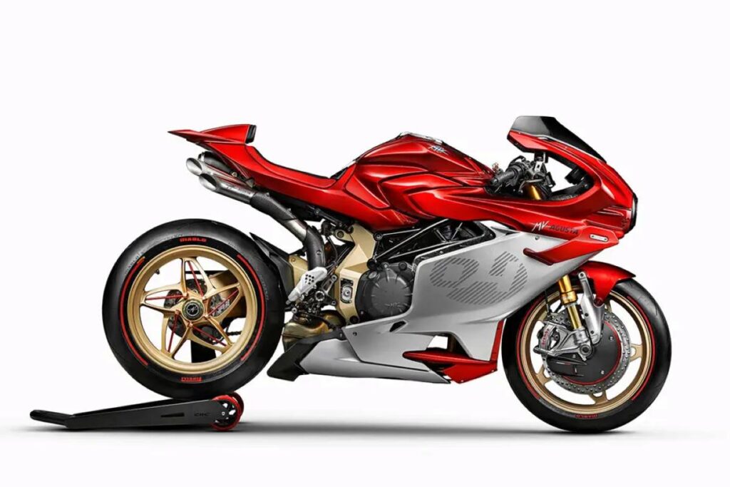 imagem lateral da MV Agusta Superveloce 1000 Serie Oro