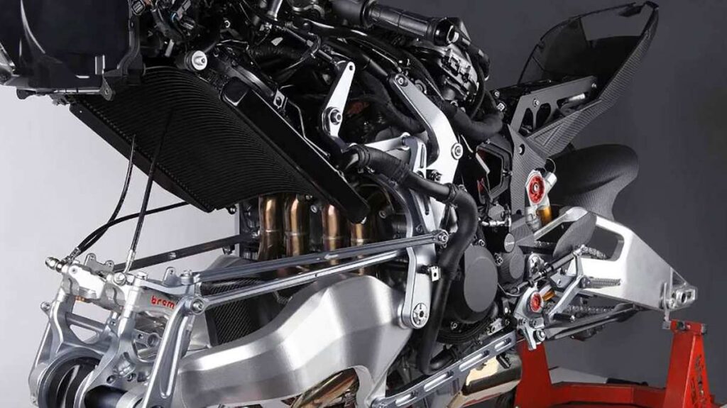 imagem do motor turboalimentado da bimota tera