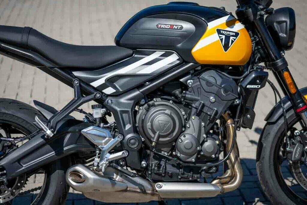 imagem do motor da Triumph Trident 660 2025