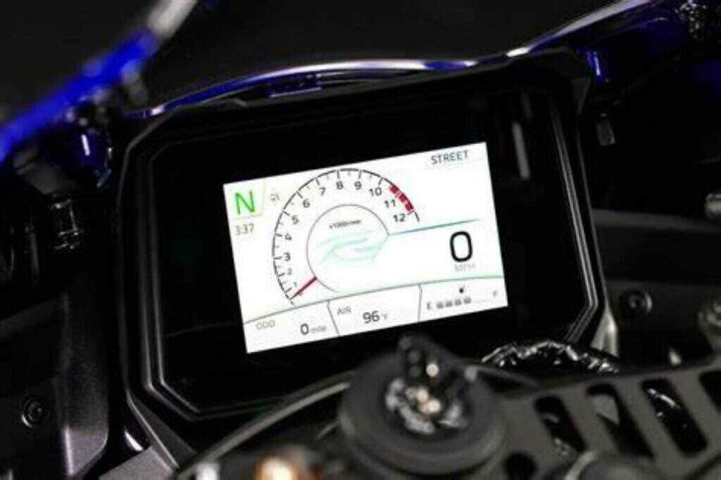 imagem painel tft yamaha yzf-r9 branca 2025
