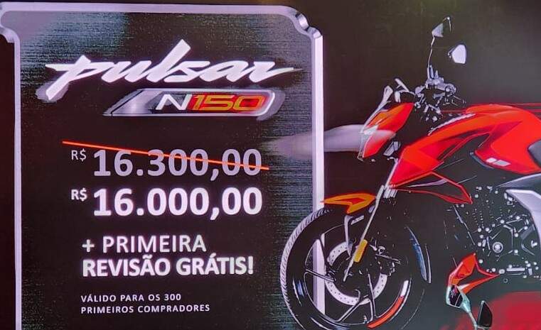 o preço da Bajaj Pulsar N150