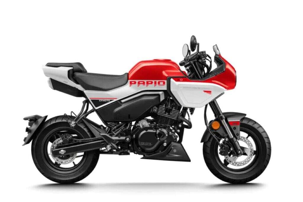 imagem lateral CFMoto Papio XO-1 vermelha