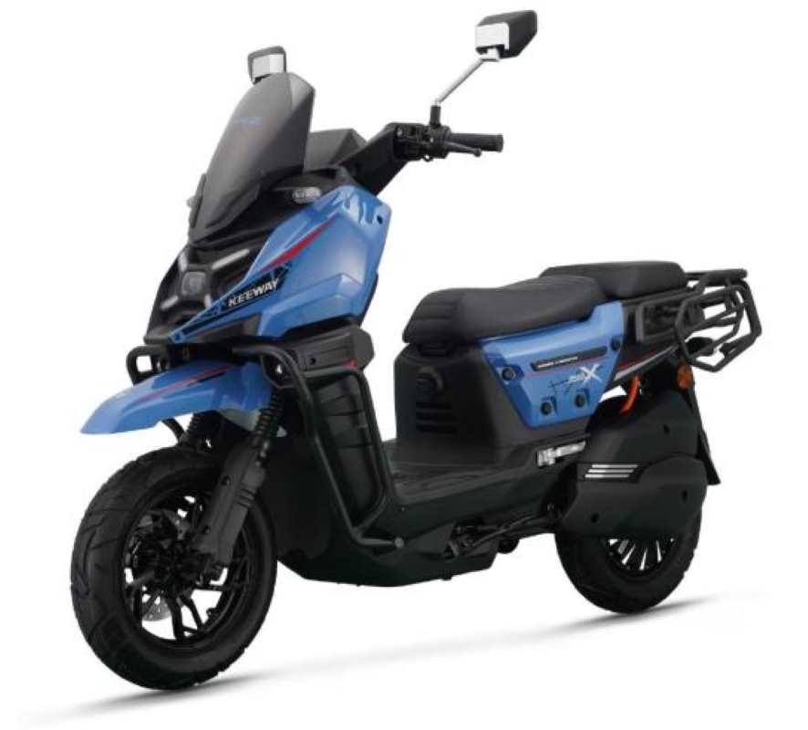 imagem lateral Keeway EZI X-Road azul