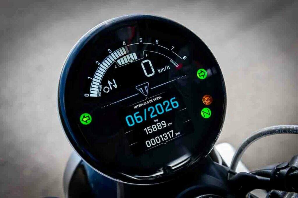 imagem painel tft Triumph Scrambler 1200 X 2025