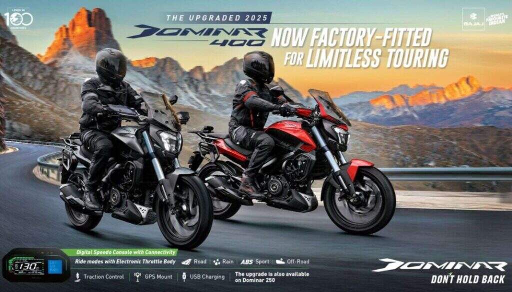 Bajaj revela atualizações tecnológicas para Dominar 400 e Dominar 250