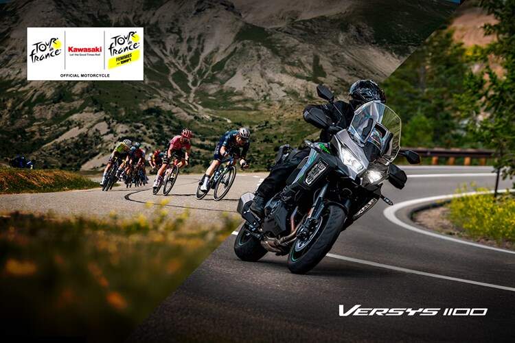 Kawasaki Versys 1100 é a moto oficial do Tour de France até 2027
