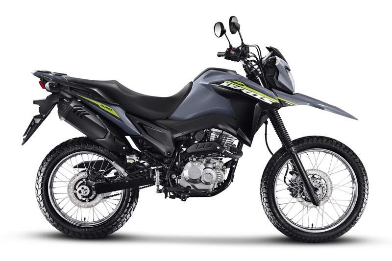 Moto Honda NXR Bros 160 2026 cinza com freios ABS