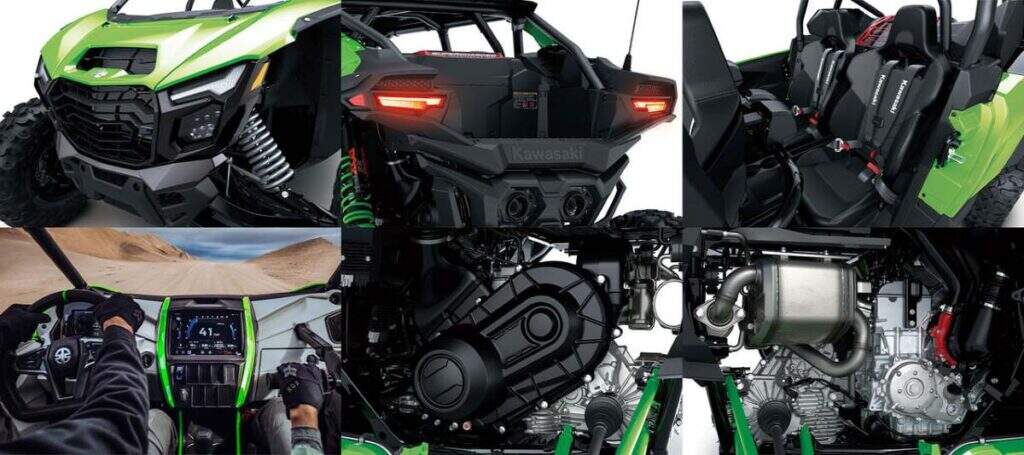 imagem dos detalhes do novo utv Kawasaki Teryx H2 com motor supercharged