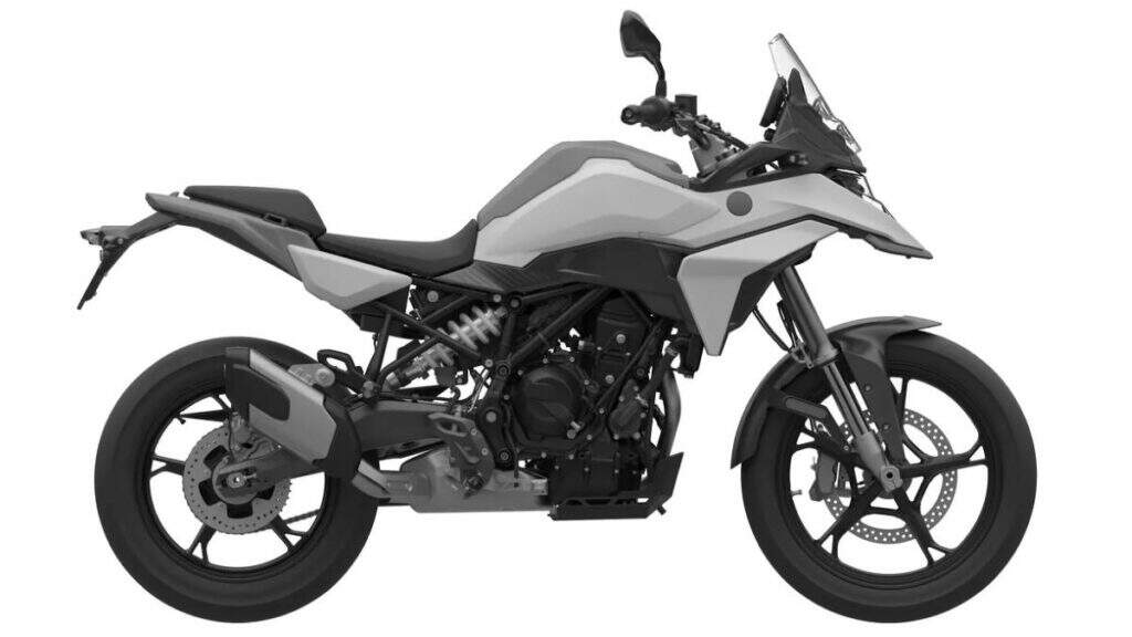 imagem lateral da nova bmw f 450 gs de pré lançamento
