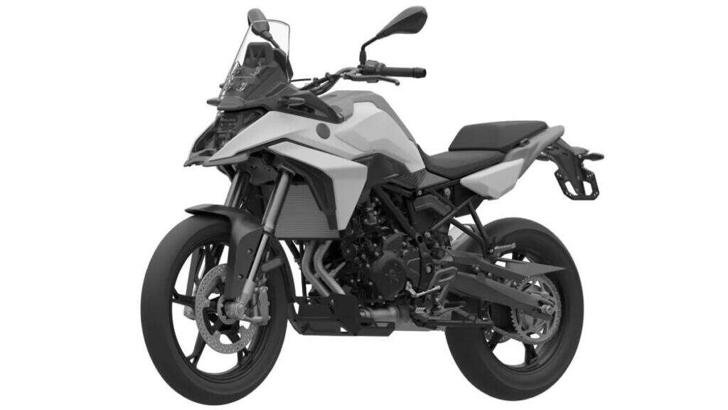 imagem lateral frontal da nova bmw f 450 gs de pré lançamento