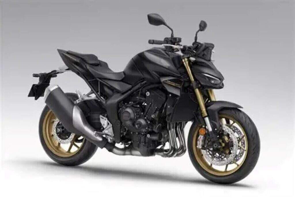 imagem lateral da nova super naked honda cb1000 hornet 2025 preta