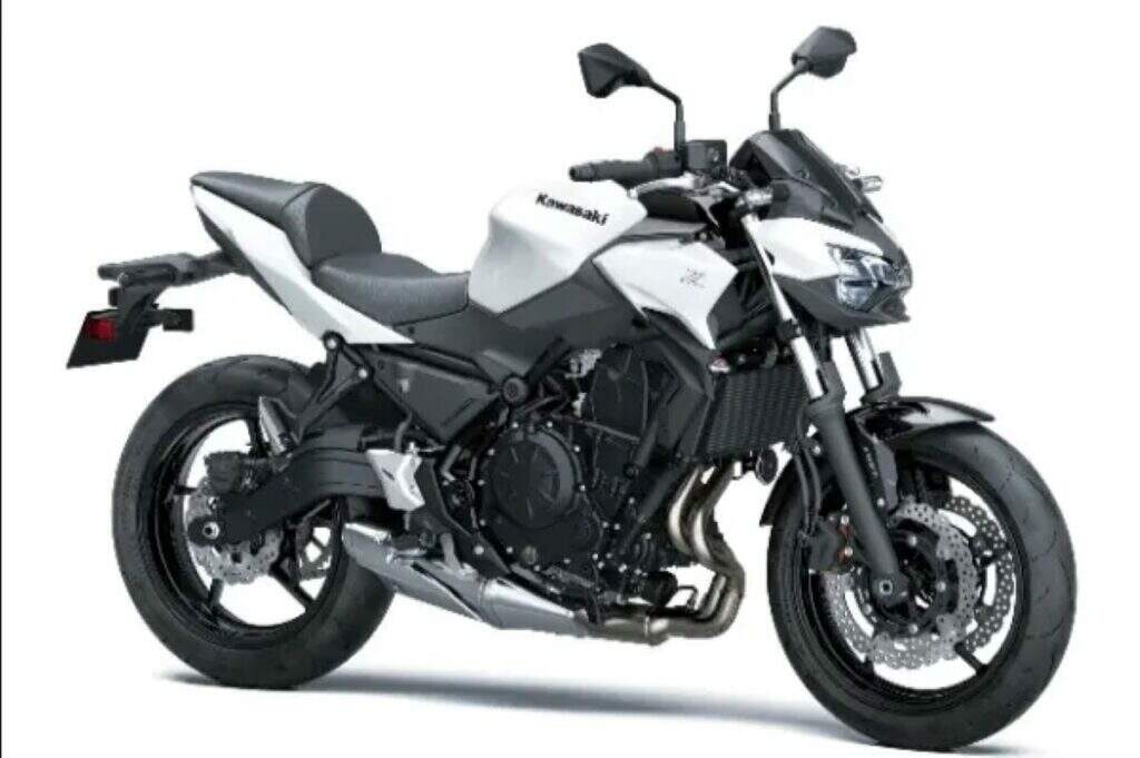 imagem lateral da nova kawasaki z650 2026 white