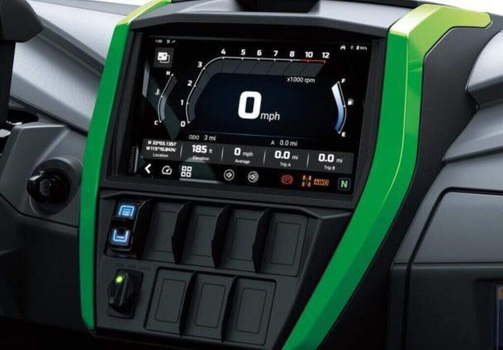 imagem do painel tft do novo Kawasaki Teryx H2
