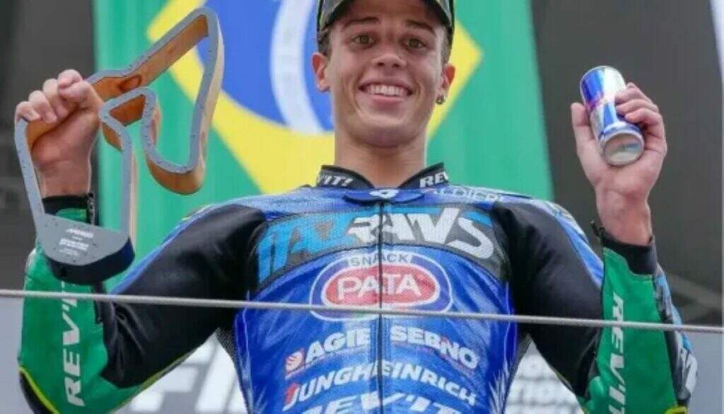 imagem do piloto brasileiro da moto2 diogo moreira