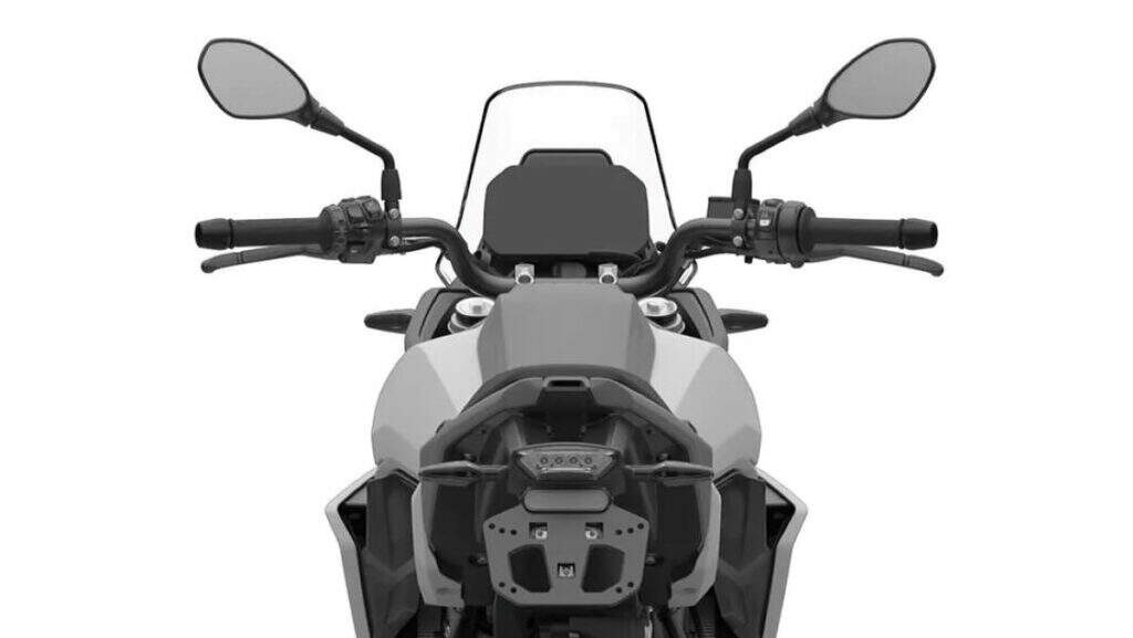imagem traseira da nova bmw f 450 gs de pré lançamento