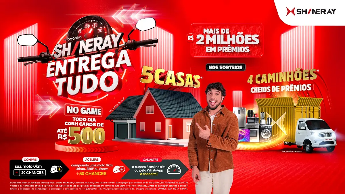 Promoção Shineray Entrega tudo