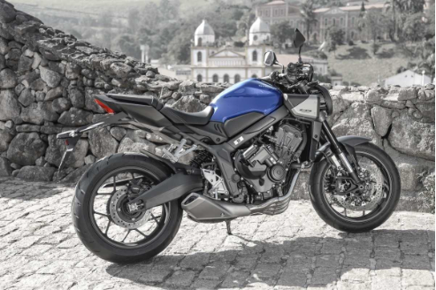 imagem da honda CB 650R E-Clutch 2025 azul