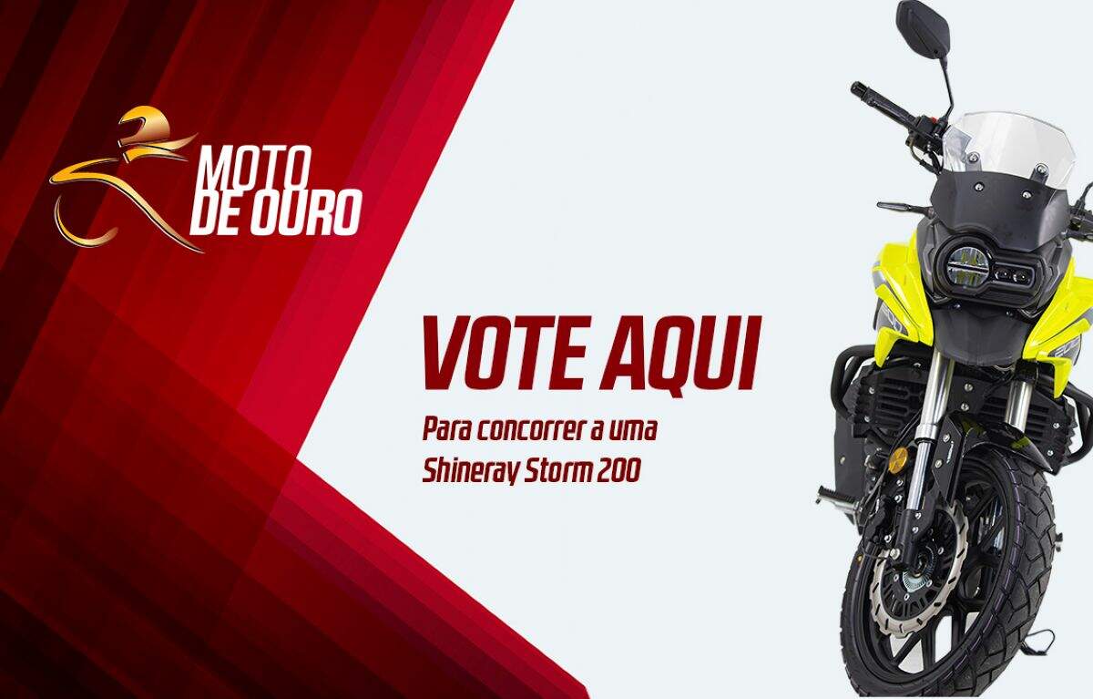 Vote no Moto de Ouro e concorra a uma Shineray Storm 200!