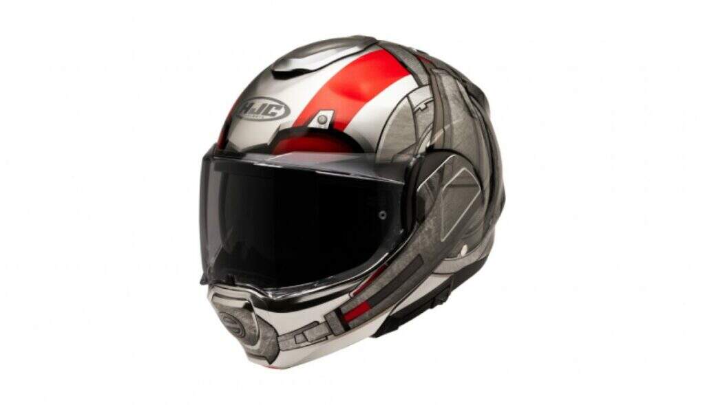 imagem frontal do novo capacete HJC F100 Ant-Man
