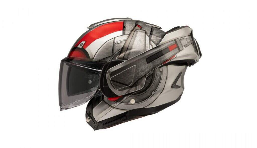 imagem lateral do capacete HJC F100 Ant-Man