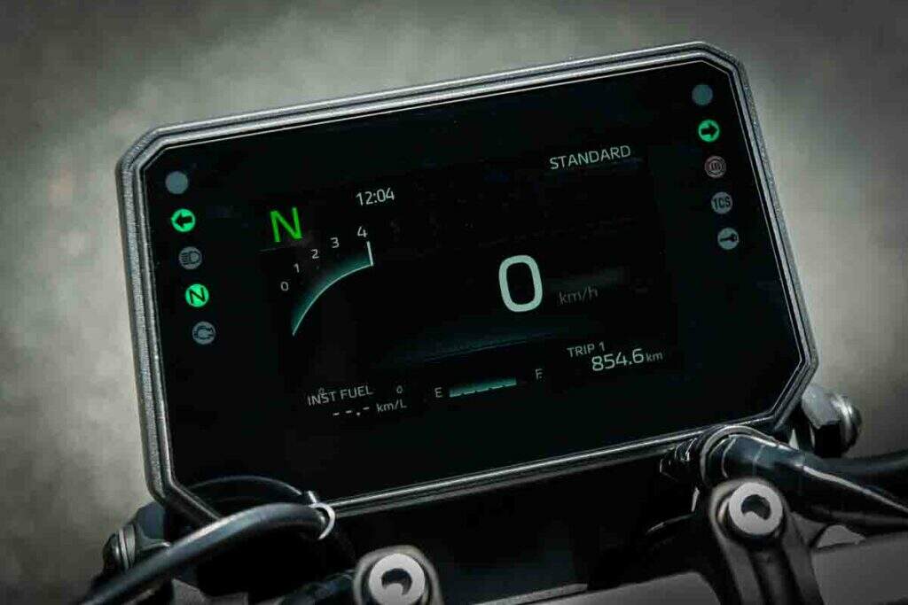 imagem painel tft da Yamaha MT-07 Connected 2025