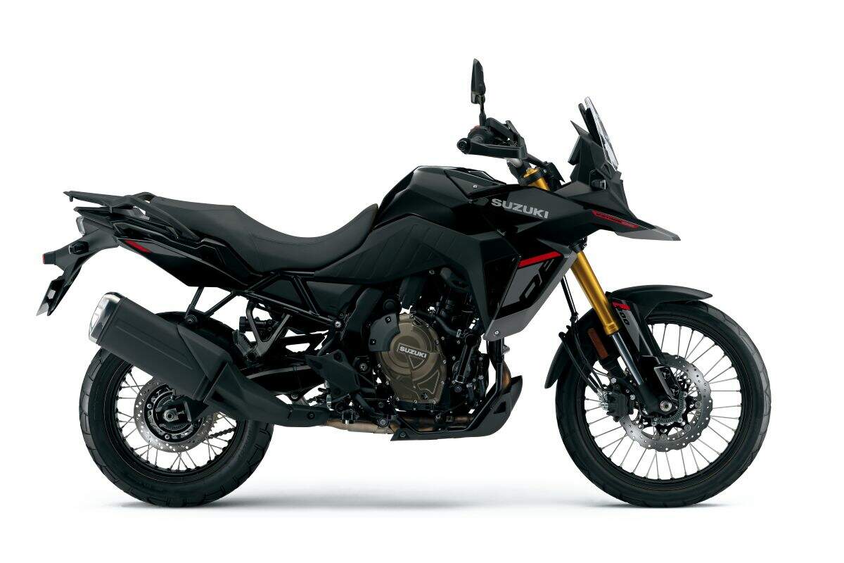 imagem lateral da Suzuki V-Strom 800DE 2026 preta