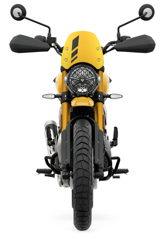 imagem fronta da Triumph Scrambler 400 XC