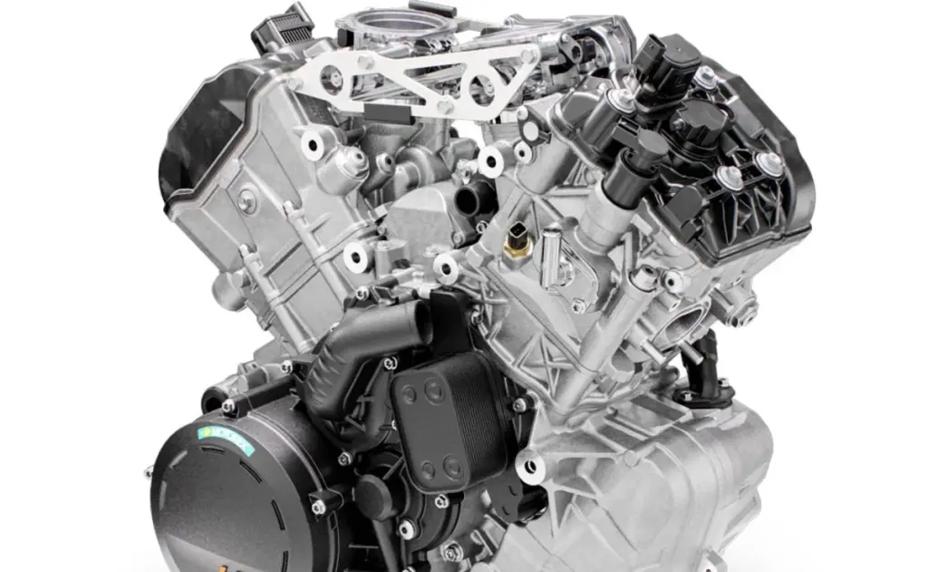 imagem do motor da KTM 1390 Super Duke RR 2026