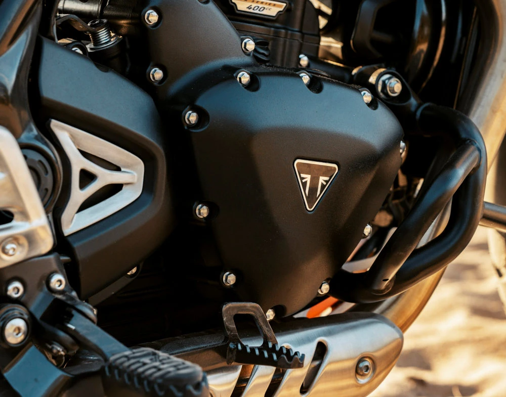 imagem do motor da Triumph Scrambler 400 XC