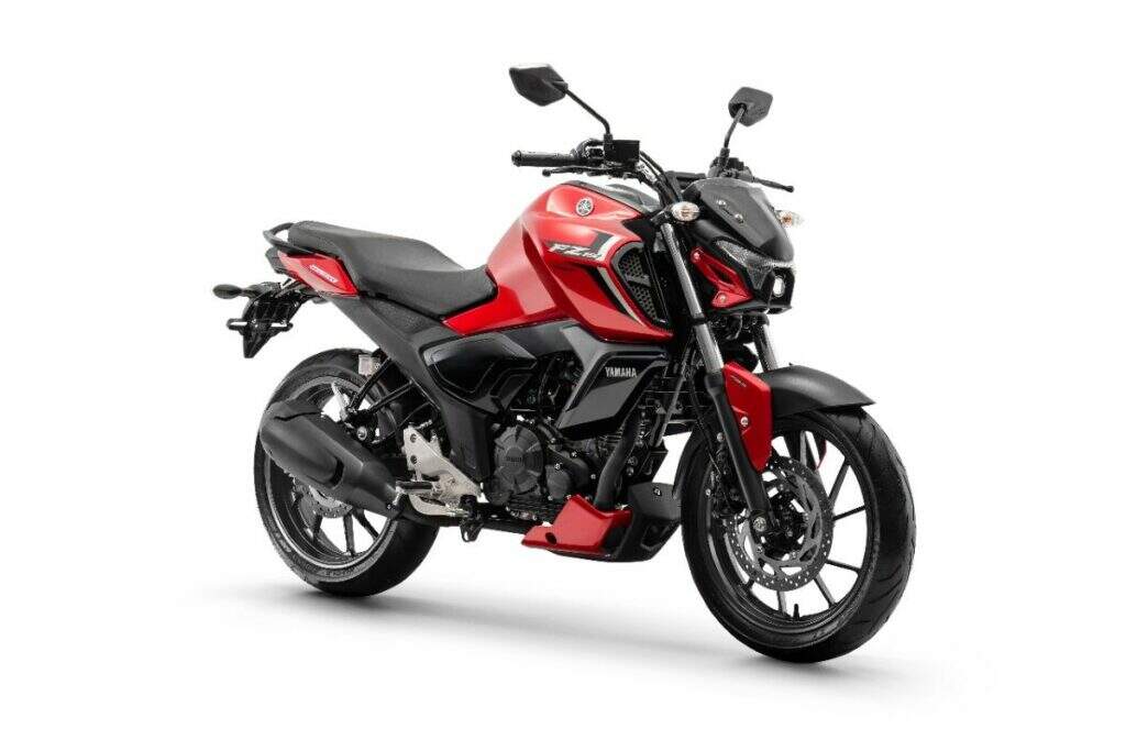 imagem Yamaha Fazer FZ15 ABS Connected 2026 azul - foto: Yamaha Brasil vermelha