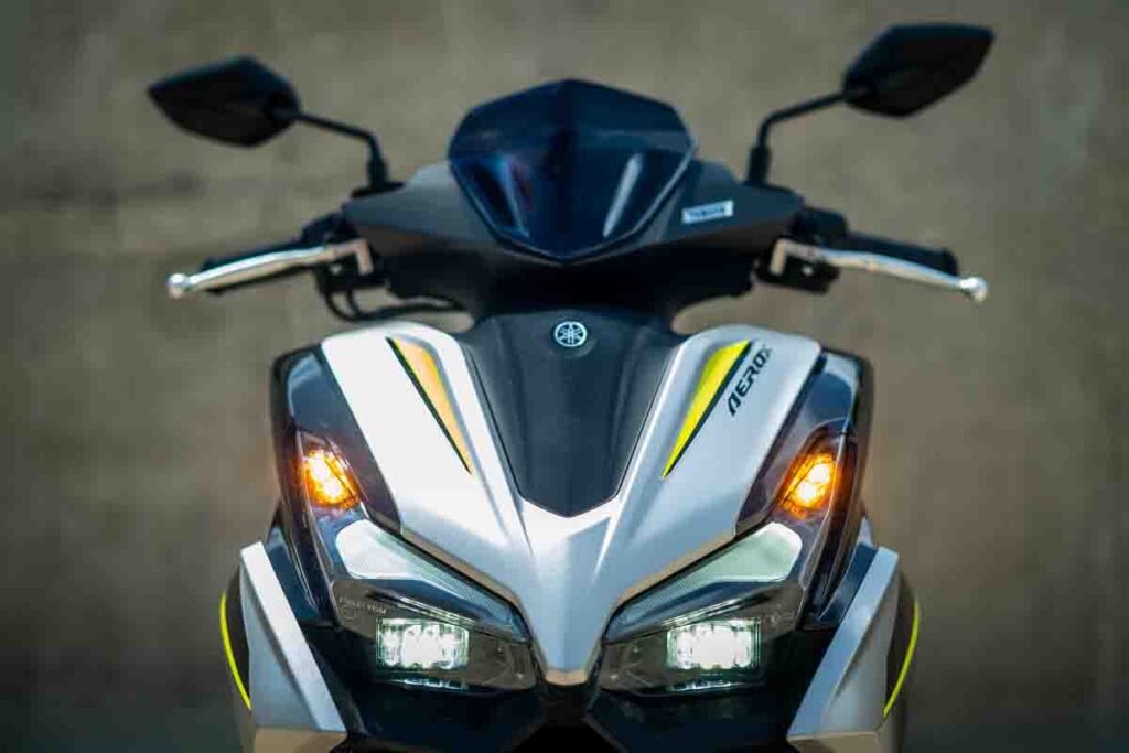 imagem dianteira do Yamaha Aerox ABS Connected 2026 - foto: Gustavo Epifanio