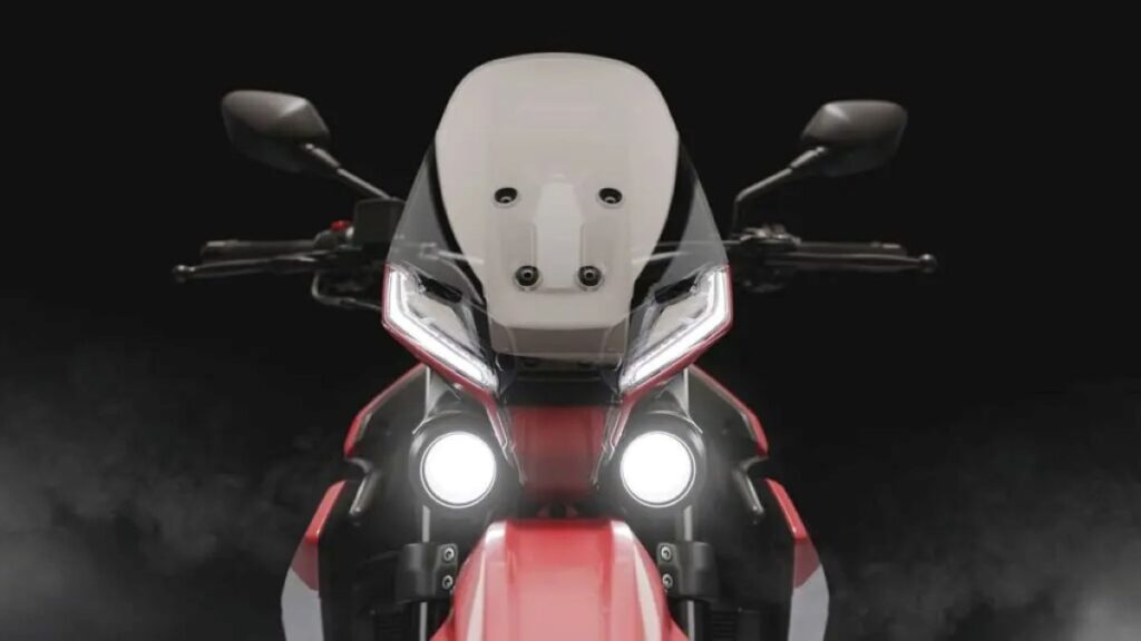 imagem frontal da Moto Morini Alltrhike 450 2026