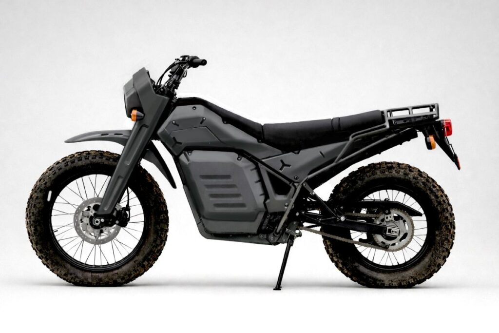 imagem lateral moto elétrica militar NorthForge Dispatch