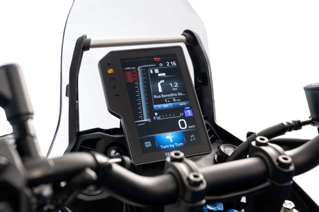 imagem do painel tft da Yamaha Ténéré 700